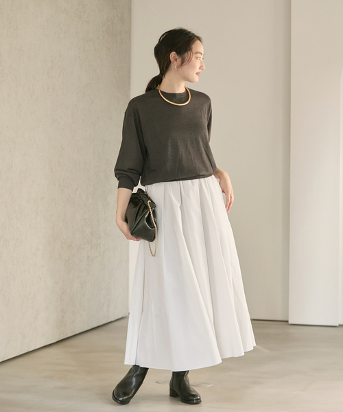 plage（プラージュ）の「《追加》typewriter cropped スカート（スカート・レディース・ブラック/キャメル/ホワイト・38/36）」の21枚目の写真