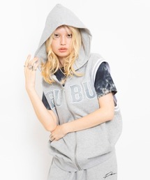 FUBU x atmos pink Patch Logo Sweat Vest / フブ × アトモス ピンク パッチ ロゴ スウエット ベスト 【SP】