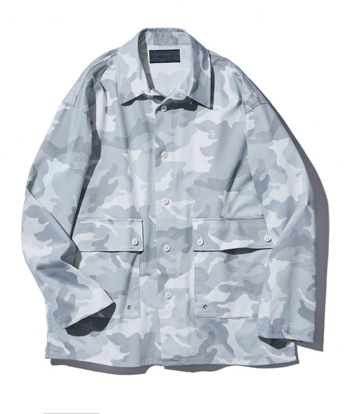 ACANTHUS(アカンサス)の「ACANTHUS:Military Shirt Jacket(ミリタリージャケット・メンズ・ホワイト/ブラック・S/M/L/XL)」の17枚目の写真