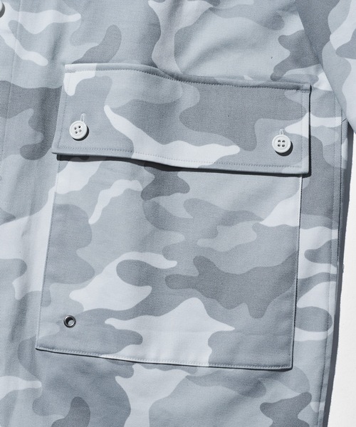 ACANTHUS(アカンサス)の「ACANTHUS:Military Shirt Jacket(ミリタリージャケット・メンズ・ホワイト/ブラック・S/M/L/XL)」の21枚目の写真
