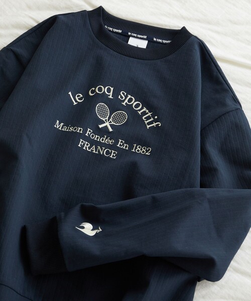 【セール】限定展開 le coq sportif/ルコックスポルティフ リブ クロス クルーネック スウェット（吸汗・ストレッチ・肌面ドライ・形態安定）（スウェット）｜FREAK'S STORE（フリークスストア）