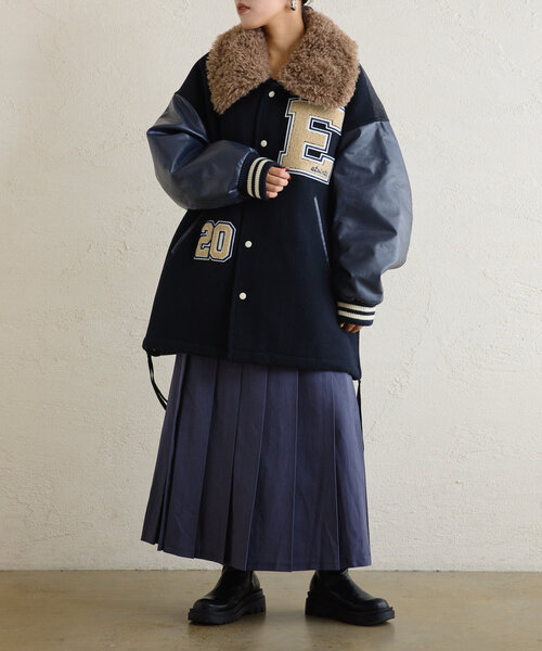 etsinta エシンタ 3way ファー スタジャン オーバーコート ワッペン etsinta（エシンタ）の「【etsinta/エシンタ】20thリメイク3way