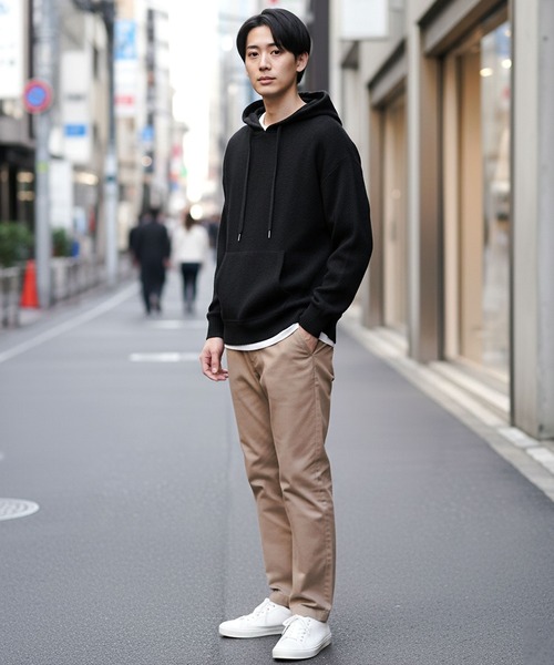 jiggys shop(ジギーズショップ)の「ふわもちニットプルオーバーパーカーフーディー(パーカー・メンズ・ブラック/グレー/ブルー/オレンジ・MEDIUM/LARGE/X-LARGE)」の20枚目の写真