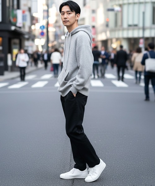 jiggys shop(ジギーズショップ)の「ふわもちニットプルオーバーパーカーフーディー(パーカー・メンズ・ブラック/グレー/ブルー/オレンジ・MEDIUM/LARGE/X-LARGE)」の21枚目の写真