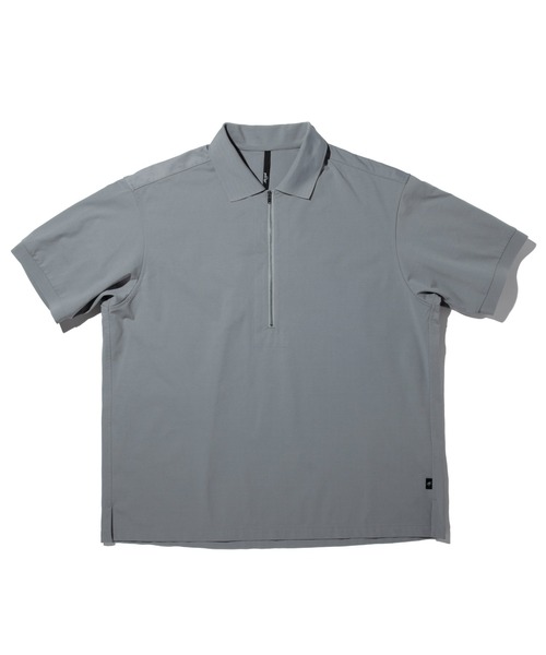 Kinetics(キネティクス)の「PRECEPT MESH KNIT HAIF ZIP S/S SHIR(プリセプト ブリーズニット 半袖ハーフジップシャツ)(Tシャツ/カットソー・メンズ・グレー/ネイビー・MEDIUM/LARGE/X-LARGE)」の1枚目の写真