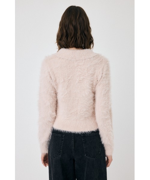 MOUSSY（マウジー）の「HEART BUTTON FEATHER カーディガン（カーディガン/ボレロ・レディース・ライトピンク/オフホワイト/チャコールグレー/ネイビー・FREE）」の20枚目の写真