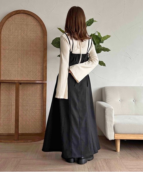 セール】【apres jour clair】ダブルストラップキャミワンピース