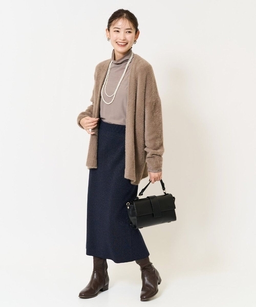 a.v.v（アーヴェヴェ）の「フェザーヤーントッパーカーディガン（カーディガン/ボレロ・レディース・アイボリー/モカ・40/38）」の18枚目の写真