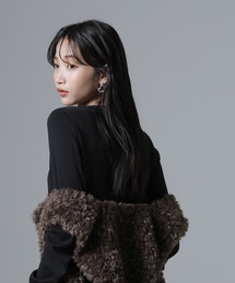 NANO universe（ナノユニバース）の「ジンジャー吸湿発熱抗菌防臭クルーネックカットソー（Tシャツ/カットソー）」