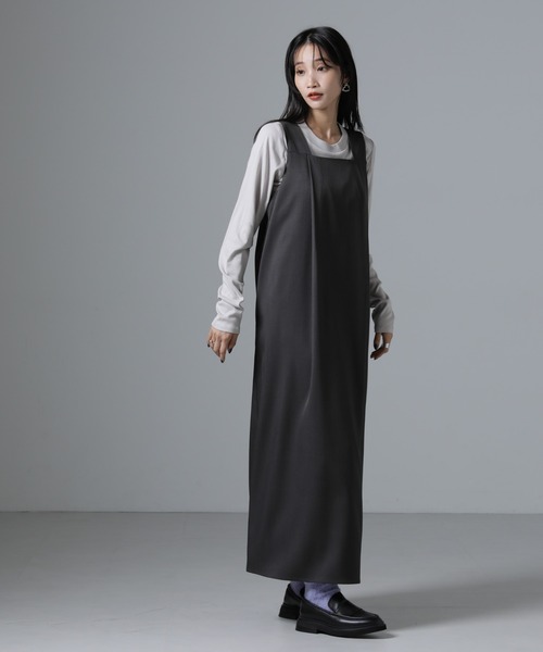 NANO universe（ナノユニバース）の「ジンジャー吸湿発熱抗菌防臭クルーネックカットソー（Tシャツ/カットソー・レディース・ブラック/ライトグレー/ホワイト・FREE）」の7枚目の写真