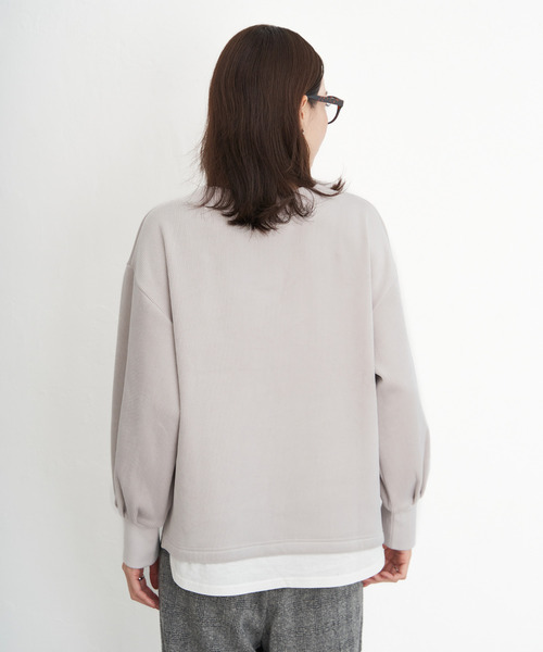 ikka（イッカ）の「ベロアコールフェイクプルオーバー（Tシャツ/カットソー・レディース・ダークベージュ/モカ/ピンク/チャコールグレー・M/L/S）」の16枚目の写真