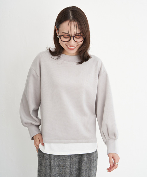 ikka（イッカ）の「ベロアコールフェイクプルオーバー（Tシャツ/カットソー・レディース・ダークベージュ/モカ/ピンク/チャコールグレー・M/L/S）」の18枚目の写真