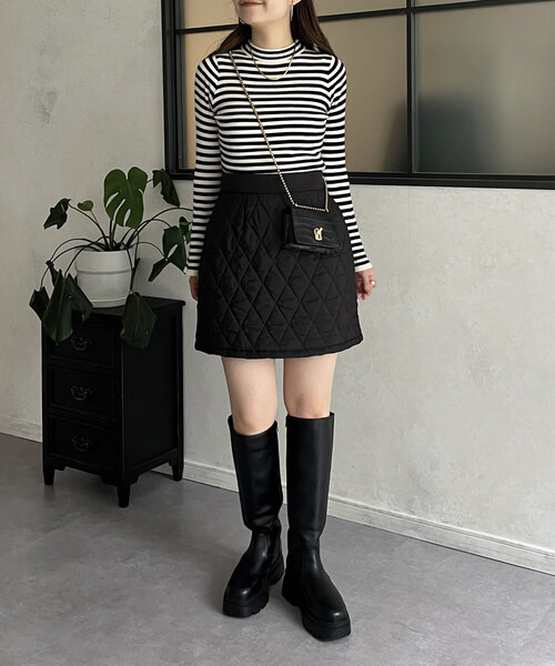 prose verse(プロズヴェール)の「キルティングミニスカート(スカート・レディース・ブラック・MEDIUM/LARGE)」の13枚目の写真