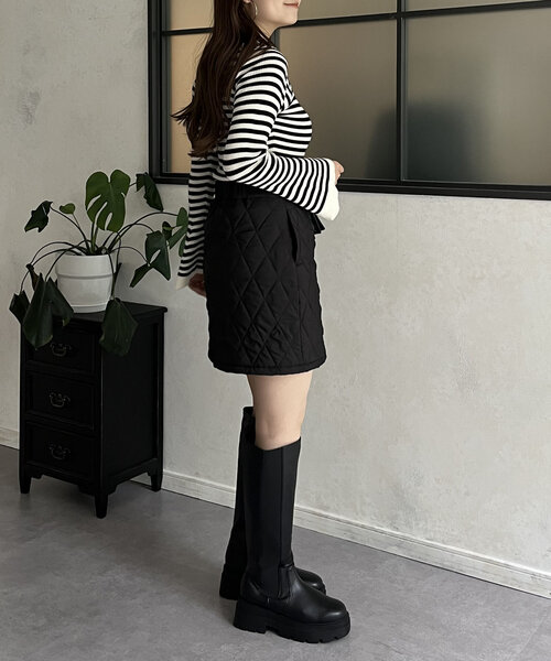 prose verse(プロズヴェール)の「キルティングミニスカート(スカート・レディース・ブラック・MEDIUM/LARGE)」の17枚目の写真