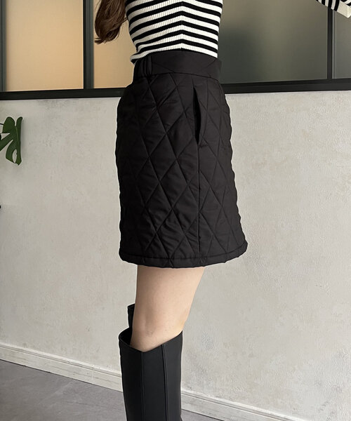 prose verse(プロズヴェール)の「キルティングミニスカート(スカート・レディース・ブラック・MEDIUM/LARGE)」の20枚目の写真