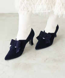 Launa lea（ラウナレア）の「【25秋冬新色】7cmリボンベルベットブーティー(0585）（ブーツ）」