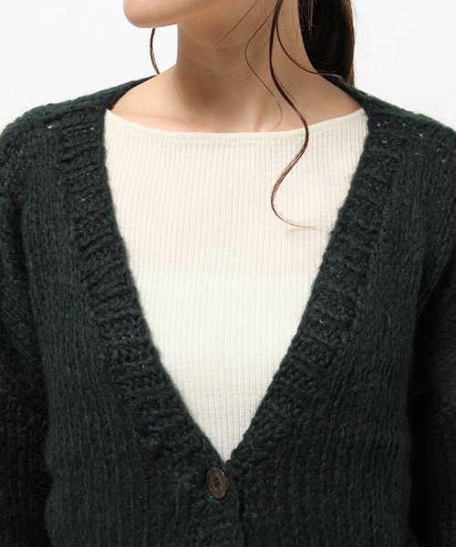 OUTLET(アウトレット)の「【Sheta】モヘアカーディガン(カーディガン/ボレロ・レディース・ベージュ/グリーン・FREE)」の10枚目の写真
