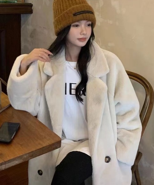 最高級 カシミヤ ミンク ファー チェスターコート オーバーサイズ y2k 最高級 カシミヤ ミンク ファー チェスターコート オーバーサイズ y2k