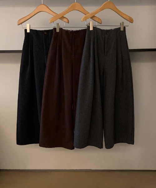 BANICO（バニコ）の「【Banico】ウールライクワイドストレートパンツ（スラックス・レディース・ブラック/ベージュ/グレー・SMALL/MEDIUM/LARGE）」の16枚目の写真