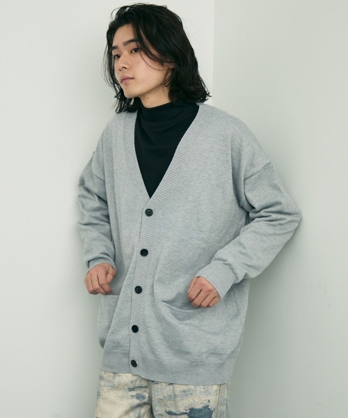 Shoowtime(ショウタイム)の「big silhouette knit loose cardigan / ビッグシルエットニットルーズカーディガン(カーディガン/ボレロ・メンズ・ブラウン/ブラック/グレー・MEDIUM/LARGE/X-LARGE)」の3枚目の写真