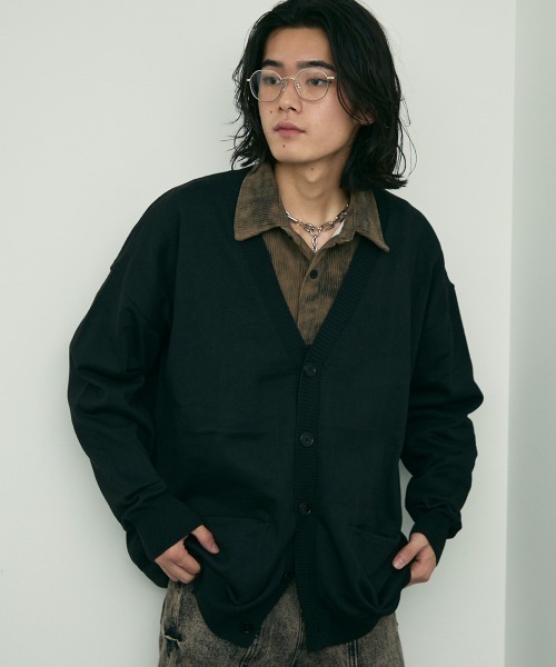 Shoowtime(ショウタイム)の「big silhouette knit loose cardigan / ビッグシルエットニットルーズカーディガン(カーディガン/ボレロ・メンズ・ブラウン/ブラック/グレー・MEDIUM/LARGE/X-LARGE)」の7枚目の写真