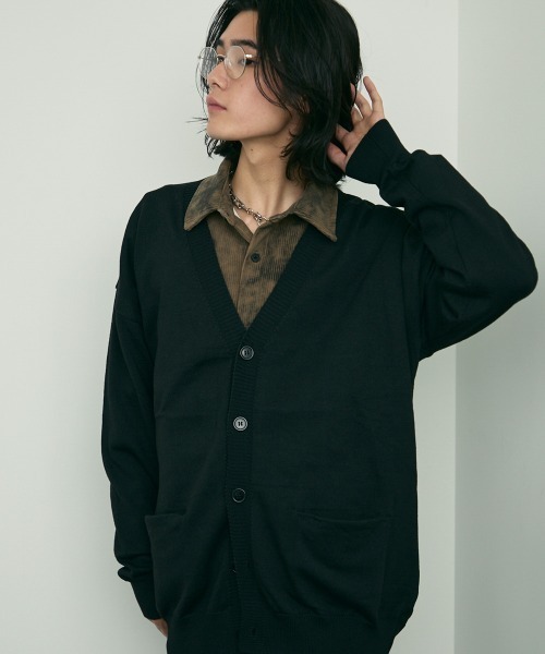 Shoowtime(ショウタイム)の「big silhouette knit loose cardigan / ビッグシルエットニットルーズカーディガン(カーディガン/ボレロ・メンズ・ブラウン/ブラック/グレー・MEDIUM/LARGE/X-LARGE)」の8枚目の写真