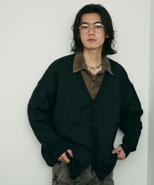 Shoowtime(ショウタイム)の「big silhouette knit loose cardigan / ビッグシルエットニットルーズカーディガン(カーディガン/ボレロ・メンズ・ブラウン/ブラック/グレー・MEDIUM/LARGE/X-LARGE)」の9枚目の写真