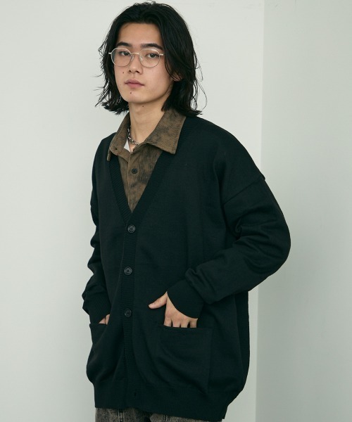 Shoowtime(ショウタイム)の「big silhouette knit loose cardigan / ビッグシルエットニットルーズカーディガン(カーディガン/ボレロ・メンズ・ブラウン/ブラック/グレー・MEDIUM/LARGE/X-LARGE)」の10枚目の写真