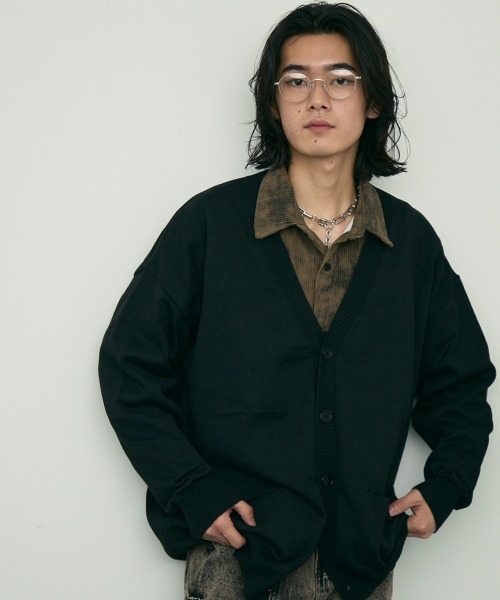 Shoowtime(ショウタイム)の「big silhouette knit loose cardigan / ビッグシルエットニットルーズカーディガン(カーディガン/ボレロ・メンズ・ブラウン/ブラック/グレー・MEDIUM/LARGE/X-LARGE)」の11枚目の写真