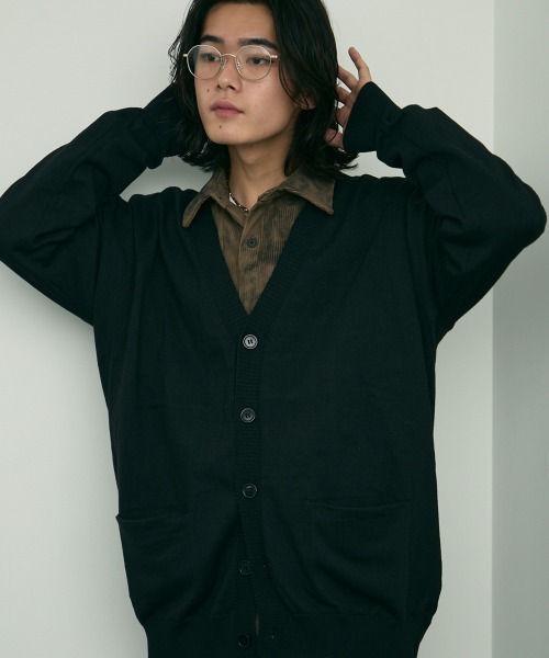 Shoowtime(ショウタイム)の「big silhouette knit loose cardigan / ビッグシルエットニットルーズカーディガン(カーディガン/ボレロ・メンズ・ブラウン/ブラック/グレー・MEDIUM/LARGE/X-LARGE)」の12枚目の写真