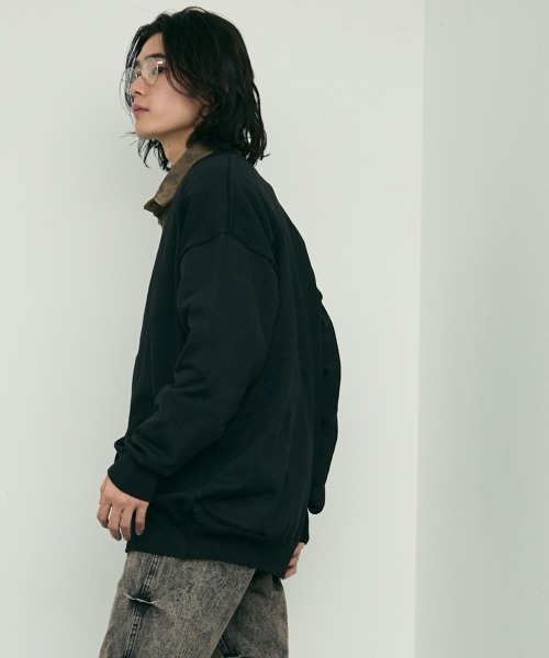Shoowtime(ショウタイム)の「big silhouette knit loose cardigan / ビッグシルエットニットルーズカーディガン(カーディガン/ボレロ・メンズ・ブラウン/ブラック/グレー・MEDIUM/LARGE/X-LARGE)」の13枚目の写真