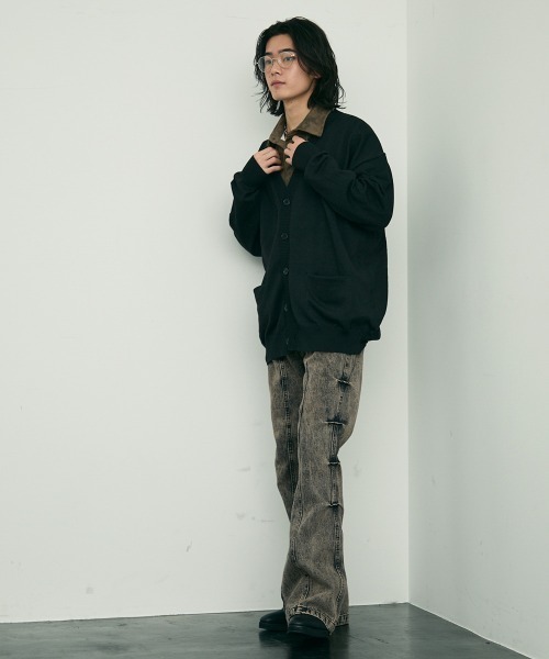 Shoowtime(ショウタイム)の「big silhouette knit loose cardigan / ビッグシルエットニットルーズカーディガン(カーディガン/ボレロ・メンズ・ブラウン/ブラック/グレー・MEDIUM/LARGE/X-LARGE)」の17枚目の写真