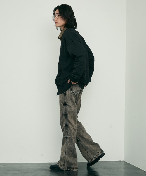 Shoowtime(ショウタイム)の「big silhouette knit loose cardigan / ビッグシルエットニットルーズカーディガン(カーディガン/ボレロ・メンズ・ブラウン/ブラック/グレー・MEDIUM/LARGE/X-LARGE)」の18枚目の写真