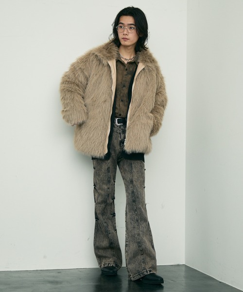 Shoowtime(ショウタイム)の「big silhouette knit loose cardigan / ビッグシルエットニットルーズカーディガン(カーディガン/ボレロ・メンズ・ブラウン/ブラック/グレー・MEDIUM/LARGE/X-LARGE)」の21枚目の写真