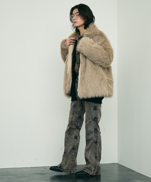 Shoowtime(ショウタイム)の「big silhouette knit loose cardigan / ビッグシルエットニットルーズカーディガン(カーディガン/ボレロ・メンズ・ブラウン/ブラック/グレー・MEDIUM/LARGE/X-LARGE)」の22枚目の写真