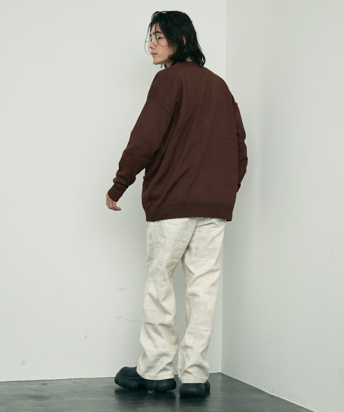 Shoowtime(ショウタイム)の「big silhouette knit loose cardigan / ビッグシルエットニットルーズカーディガン(カーディガン/ボレロ・メンズ・ブラウン/ブラック/グレー・MEDIUM/LARGE/X-LARGE)」の4枚目の写真
