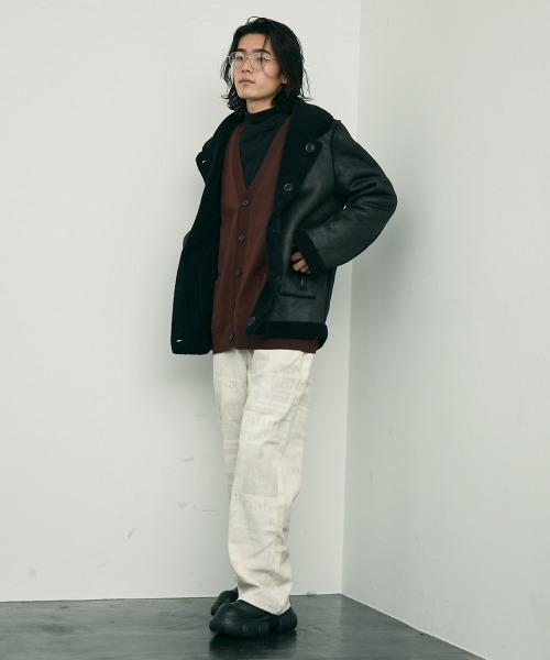 Shoowtime(ショウタイム)の「big silhouette knit loose cardigan / ビッグシルエットニットルーズカーディガン(カーディガン/ボレロ・メンズ・ブラウン/ブラック/グレー・MEDIUM/LARGE/X-LARGE)」の5枚目の写真