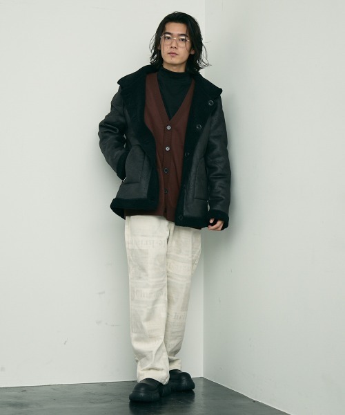 Shoowtime(ショウタイム)の「big silhouette knit loose cardigan / ビッグシルエットニットルーズカーディガン(カーディガン/ボレロ・メンズ・ブラウン/ブラック/グレー・MEDIUM/LARGE/X-LARGE)」の6枚目の写真
