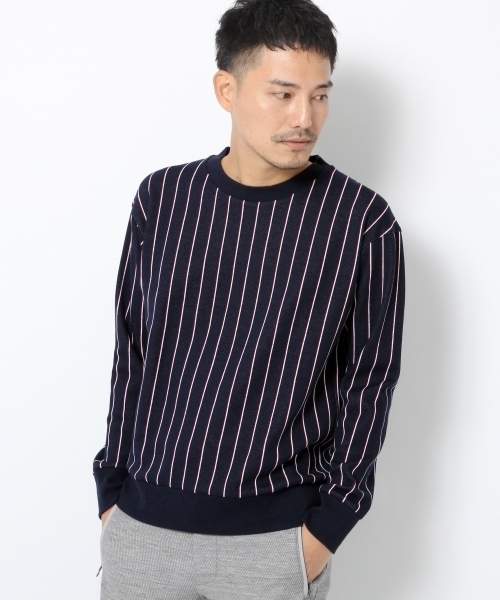 【関税込み】ストライプ クルーネック スウェットシャツ adidas トレーナー スウェット スリーストライプス クルーネック