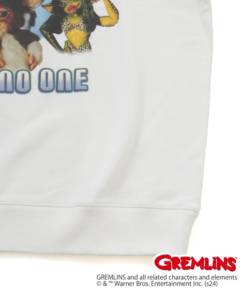 GLAZOS（グラソス）の「【大人向けサイズあり】【GREMLINS】モグワイ フロントプリントビッグトレーナー（スウェット・キッズ・ホワイト/ブラック・LL/L/M/S）」の7枚目の写真
