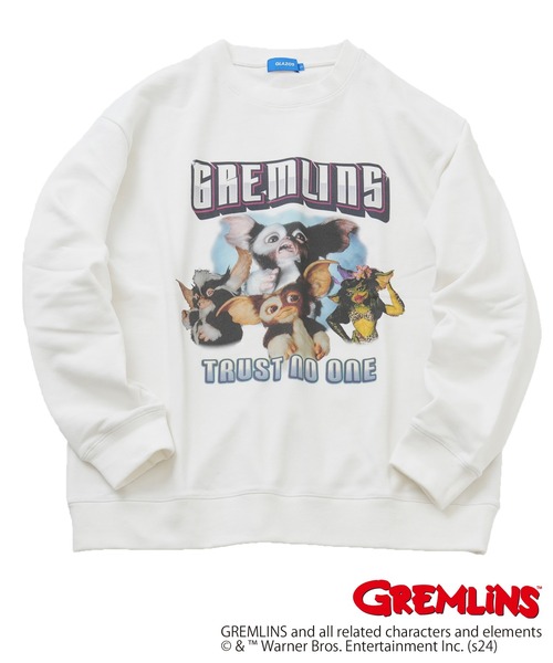 GLAZOS（グラソス）の「【大人向けサイズあり】【GREMLINS】モグワイ フロントプリントビッグトレーナー（スウェット・キッズ・ホワイト/ブラック・LL/L/M/S）」の11枚目の写真