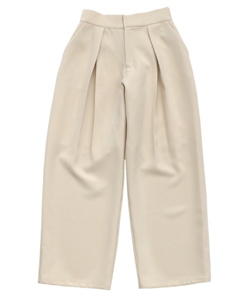 select MOCA（セレクトモカ）の「ルーズシルエットディープタックパンツ（スラックス・レディース・アイボリー/ブラック・MEDIUM/LARGE）」の10枚目の写真