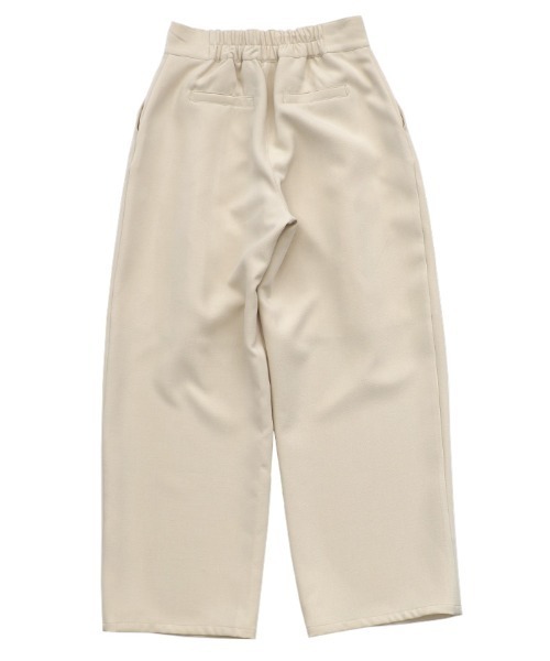 select MOCA（セレクトモカ）の「ルーズシルエットディープタックパンツ（スラックス・レディース・アイボリー/ブラック・MEDIUM/LARGE）」の8枚目の写真