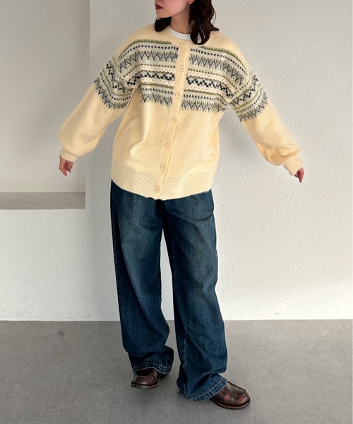 kutir（クティール）の「2wayノルディックレースカーディガンニット（カーディガン/ボレロ・レディース・ネイビー/アイボリー/グリーン・FREE）」の9枚目の写真