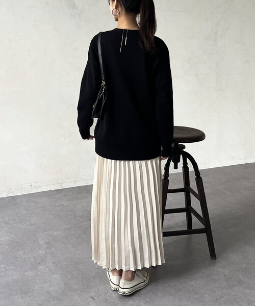 サテンプリーツスカート（スカート）｜Chez toi（シェトワ）