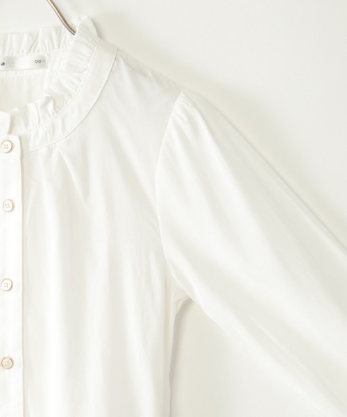 ikka（イッカ）の「襟袖フリルギャザーブラウス（120~160cm）（シャツ/ブラウス・キッズ・オフホワイト・120/130/140/150/160）」の9枚目の写真