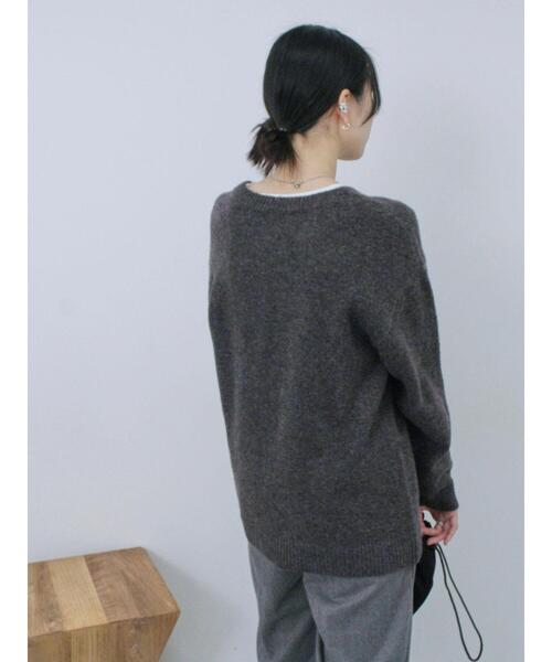 Samansa Mos2 blue（サマンサモスモスブルー）の「◎プリント起毛ニットプルオーバー（ニット/セーター・レディース・ブラウン/ネイビー/チャコールグレー・F）」の15枚目の写真