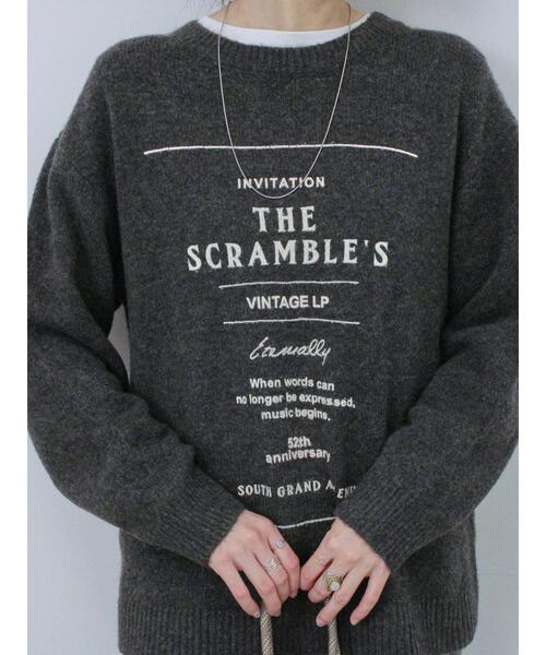 Samansa Mos2 blue（サマンサモスモスブルー）の「◎プリント起毛ニットプルオーバー（ニット/セーター・レディース・ブラウン/ネイビー/チャコールグレー・F）」の18枚目の写真