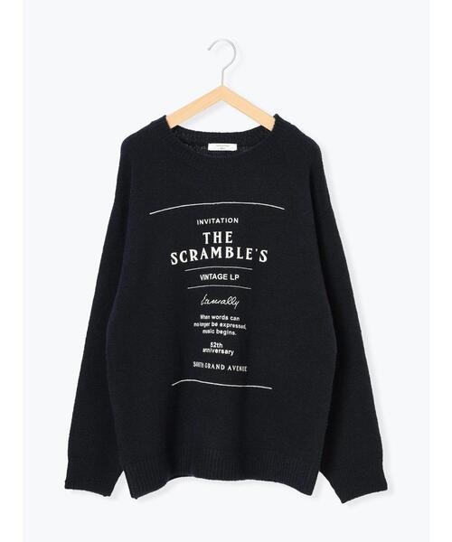 Samansa Mos2 blue（サマンサモスモスブルー）の「◎プリント起毛ニットプルオーバー（ニット/セーター・レディース・ブラウン/ネイビー/チャコールグレー・F）」の7枚目の写真