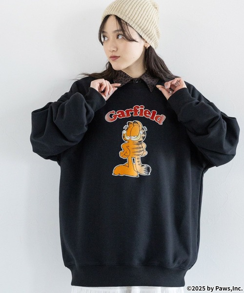 RAGEBLUE(レイジブルー)の「<Garfield/ガーフィールド>別注ヴィンテージライクプリントスウェット(スウェット・レディース・オフホワイト/ブラック/イエロー・FREE)」の7枚目の写真